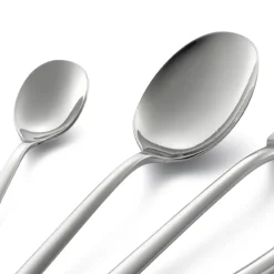 Viadurini Kitchen Besteck Set-Quadratisches Design Besteckset aus poliertem Edelstahl 24 teilig - Bumbun