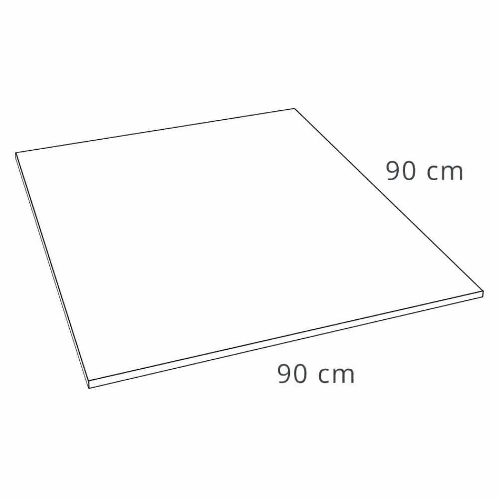 Viadurini Bathroom Quadratische Duschwannen-Quadratisches Design Duschwanne 90x90 in Samt-Effekt aus weißem Harz - Estimo