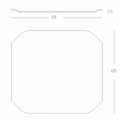 Viadurini Kitchen Küchenzubehör-Quadratisches Küchentablett aus weißem Corian mit Ecken Made in Italy - Ivanova