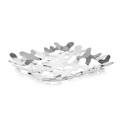 Viadurini Decor Küchenzubehör-Quadratisches Mittelstück Zeitgenössisches Design Verziertes Silbernes Metall - Cordoba