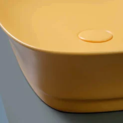 Viadurini Bathroom Keramikwaschbecken-Quadratisches Waschtisch mit Arbeitsplatte aus farbiger Keramik Made in Italy - Zarro