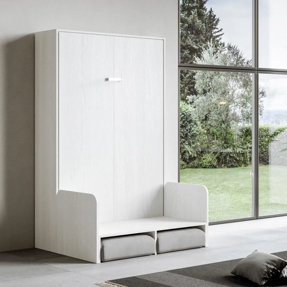 Viadurini Night Design Klappbett-Queen-Size-Bett mit vertikalem Klappbett und Sofa Made in Italy - Magiccompare