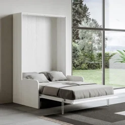 Viadurini Night Design Klappbett-Queen-Size-Bett mit vertikalem Klappbett und Sofa Made in Italy - Magiccompare
