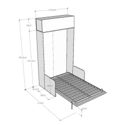 Viadurini Night Design Klappbett-Queen-Size-Klappbett mit Sofa und Wandeinheit - Magiccompare