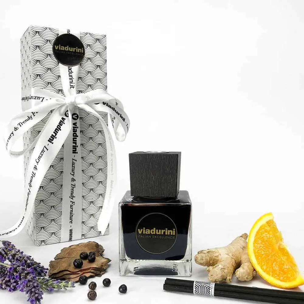 Viadurini Home Fragrance New Energy-Raumduft Ingwer Schwarzer Pfeffer 200 ml mit Stäbchen - Viaduriniinblack