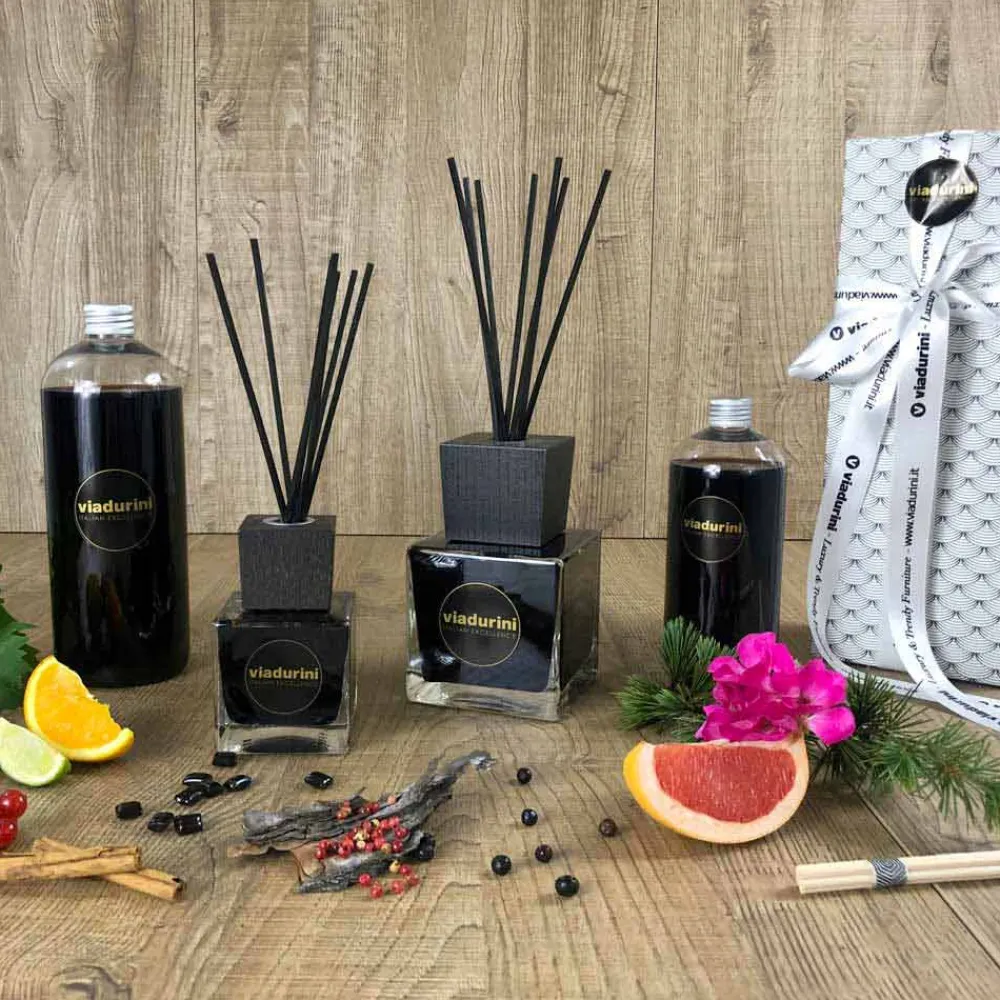 Viadurini Home Fragrance New Energy-Raumduft Ingwer Schwarzer Pfeffer 200 ml mit Stäbchen - Viaduriniinblack