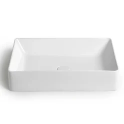 Viadurini Bathroom Keramikwaschbecken-Rechteckige Aufsatzwaschbecken L 50 cm in Keramik Made in Italy - Rotolino