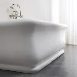 Viadurini Bathroom Freistehende Badewannen-Rechteckige Badewanne mit fester Oberfläche und weichen Ecken, hergestellt in Italien – Fulvio