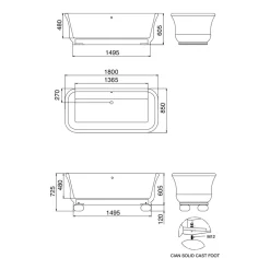 Viadurini Bathroom Freistehende Badewannen-Rechteckige Badewanne mit fester Oberfläche und weichen Ecken, hergestellt in Italien – Fulvio