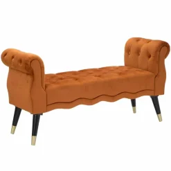 Viadurini Living Moderne Wohnzimmerbank-Rechteckige Bank aus Capitonnè-Stoff und Holz im modernen Design - Theodore