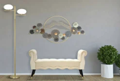 Viadurini Living Moderne Wohnzimmerbank-Rechteckige Bank aus Capitonnè-Stoff und Holz im modernen Design - Theodore