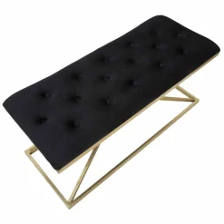 Viadurini Living Moderne Wohnzimmerbank-Rechteckige Bank im modernen Design aus Eisen und Stoff - Haily