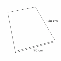 Viadurini Bathroom Rechteckige Duschwannen-Rechteckige Duschwanne 140x90 cm in weißem Harz Samteffekt - Estimo