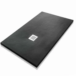 Viadurini Bathroom Rechteckige Duschwannen-Rechteckige Duschwanne 140x80 aus Harz mit Stahlgitter - Domio