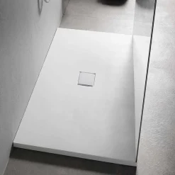 Viadurini Bathroom Rechteckige Duschwannen-Rechteckige Duschwanne 160x70 cm in weißem Harz Modernes Design - Estimo