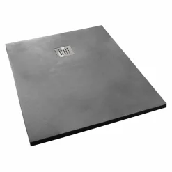 Viadurini Bathroom Rechteckige Duschwannen-Rechteckige Duschwanne 100x80 in Resin Concrete Effect Finish - Cupio