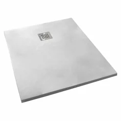 Viadurini Bathroom Rechteckige Duschwannen-Rechteckige Duschwanne 100x80 in Resin Concrete Effect Finish - Cupio