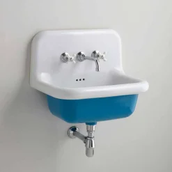 Viadurini Bathroom Vintage Waschbecken|Farbige Waschbecken-Rechteckige Keramikspüle mit farbigem Boden, Jordanien