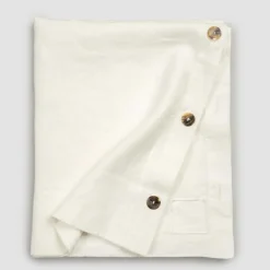 Viadurini Textile Tischdecken-Rechteckige Leinentischdecke mit Knopflöchern und 12 Luxusknöpfen - Mediterranea