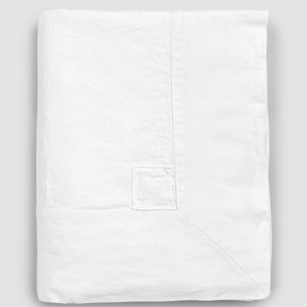 Viadurini Textile Tischdecken-Rechteckige Leinentischdecke mit Kante oder weißer Spitze, Luxusdesign - Davinci