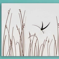 Viadurini Time Design Wanduhren-Rechteckige moderne Design-Wanduhr aus weißem Holz - filigran