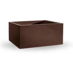 Viadurini in the Garden Gartenideen-Rechteckige Outdoor-Vase aus farbigem Polyethylen Made in Italy - Grau