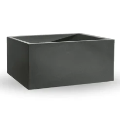 Viadurini in the Garden Gartenideen-Rechteckige Outdoor-Vase aus farbigem Polyethylen Made in Italy - Grau