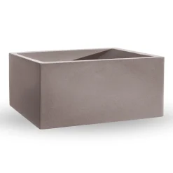 Viadurini in the Garden Gartenideen-Rechteckige Outdoor-Vase aus farbigem Polyethylen Made in Italy - Grau