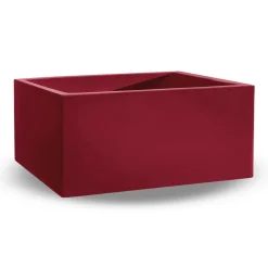 Viadurini in the Garden Gartenideen-Rechteckige Outdoor-Vase aus farbigem Polyethylen Made in Italy - Grau