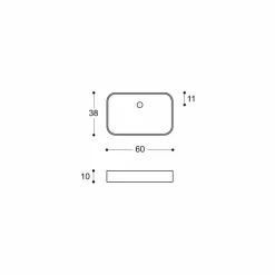 Viadurini Bathroom Keramikwaschbecken-Rechteckige rechteckige Arbeitsplatte Keramik Waschbecken - Tangulo