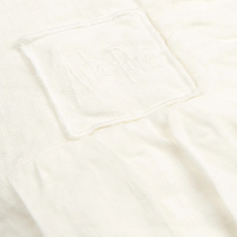 Viadurini Textile Tischdecken-Rechteckige Tischdecke aus weißem Leinen, Rahmen und geprägter Kantenfalte - Mippel