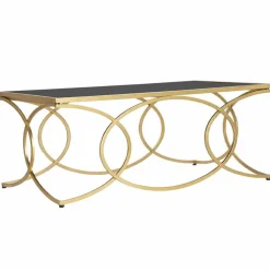 Viadurini Living Moderne Couchtische-Rechteckiger Couchtisch aus Eisen und schwarzem Designglas - Allegria