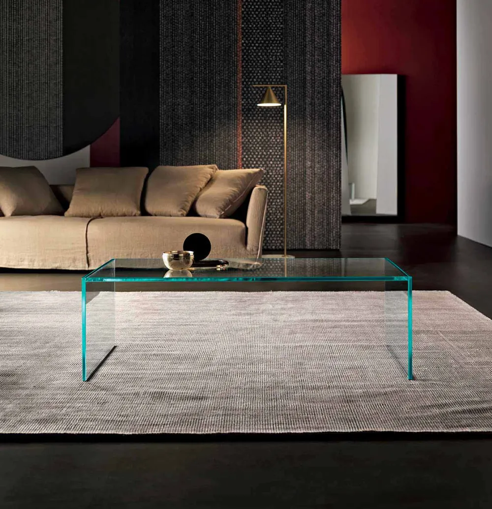 Viadurini Living Moderne Couchtische-Rechteckiger Couchtisch aus extraleichtem Glas Made in Italy - Nodino