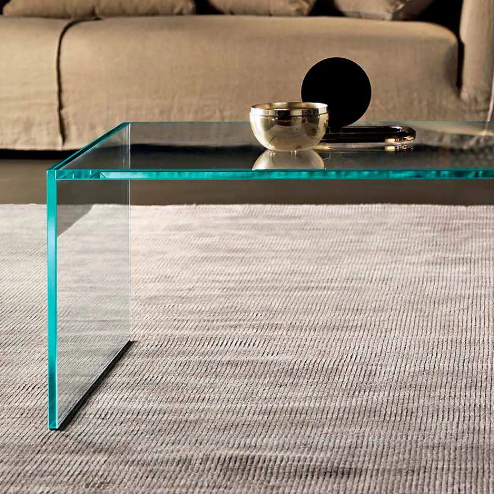 Viadurini Living Moderne Couchtische-Rechteckiger Couchtisch aus extraleichtem Glas Made in Italy - Nodino