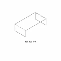 Viadurini Living Moderne Couchtische-Rechteckiger Couchtisch aus extraleichtem Glas Made in Italy - Nodino