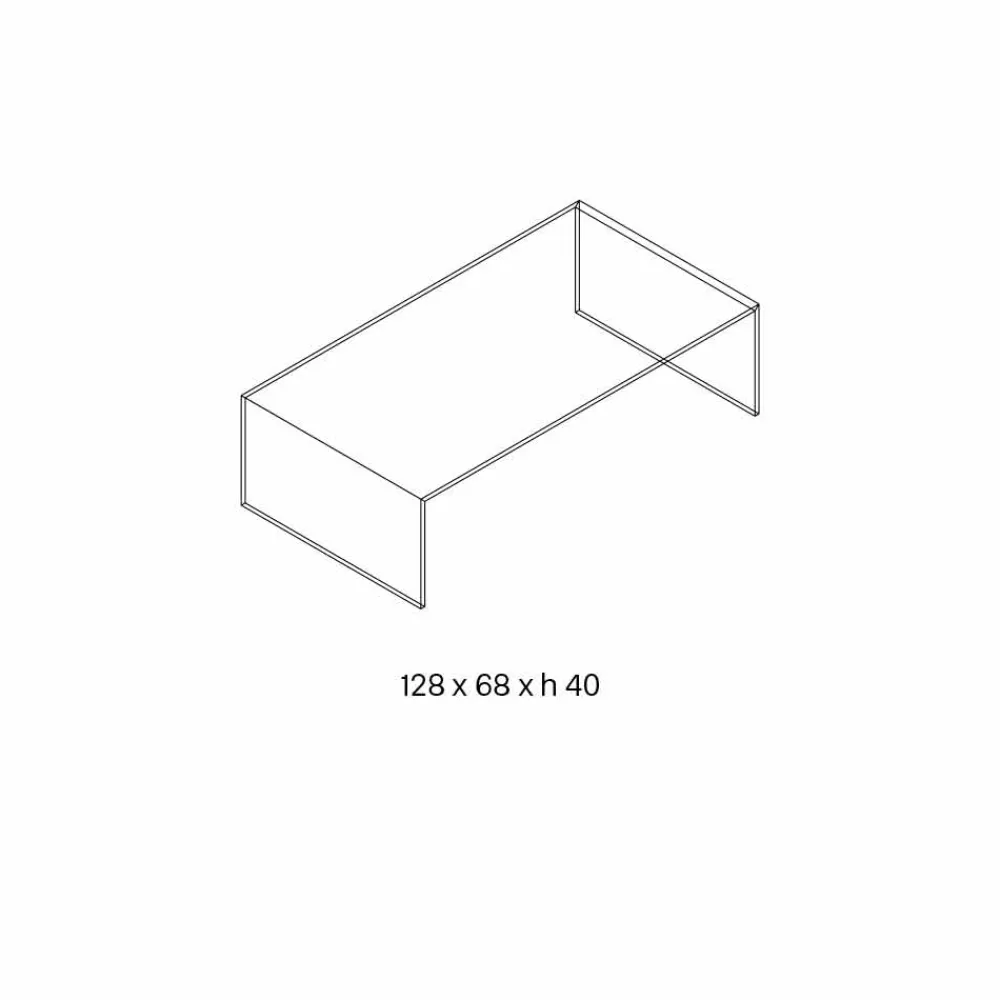 Viadurini Living Moderne Couchtische-Rechteckiger Couchtisch aus extraleichtem Glas Made in Italy - Nodino