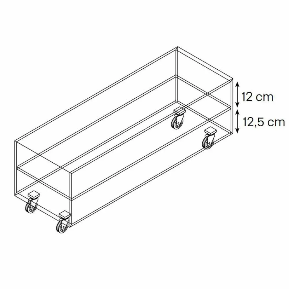 Viadurini Living Moderne Couchtische-Rechteckiger Couchtisch aus extraklarem Glas mit Schubladen Made in Italy - Ganzo