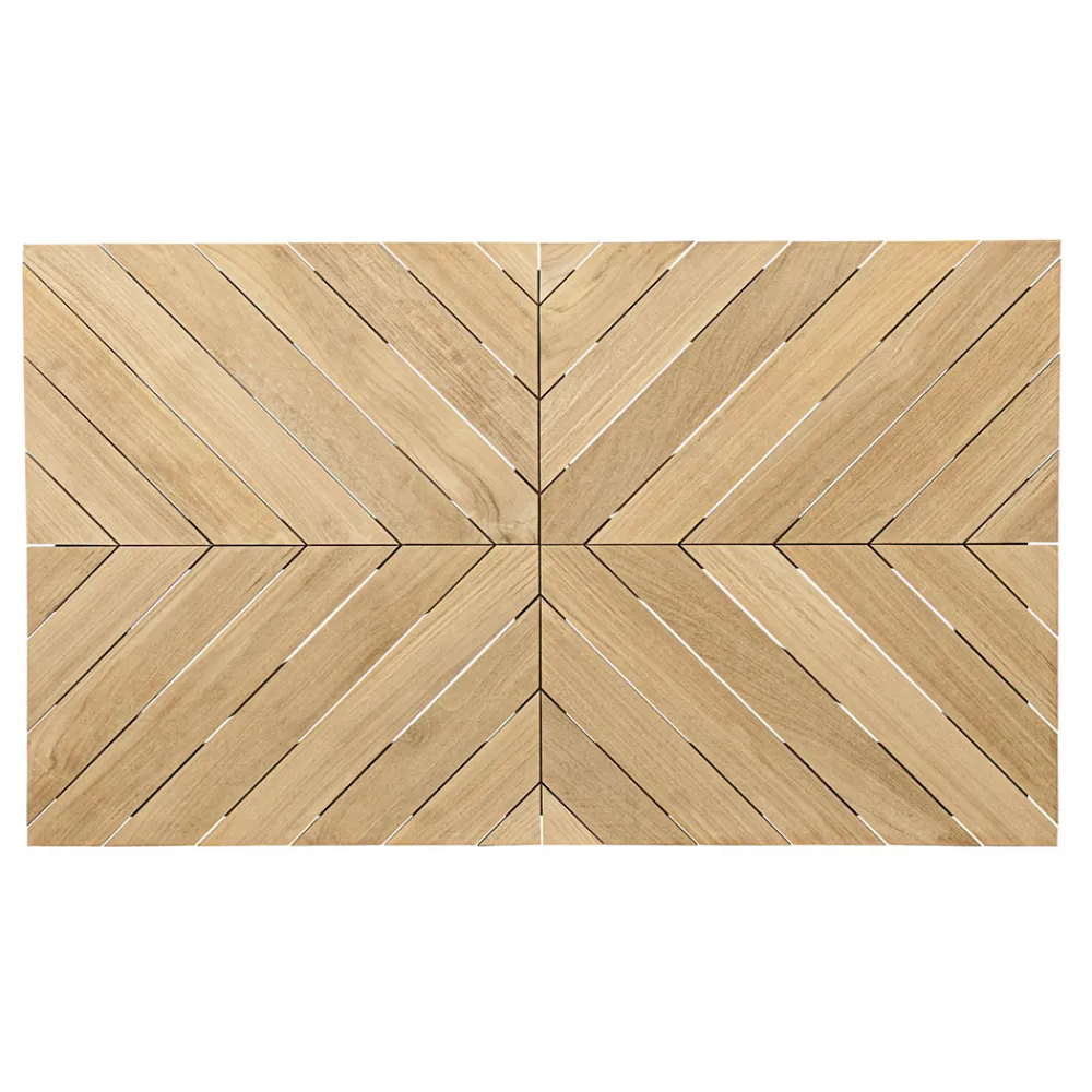 Viadurini in the Garden Garten Beistelltisch-Rechteckiger Couchtisch im Freien aus Teakholz, Homemotion - Stuart