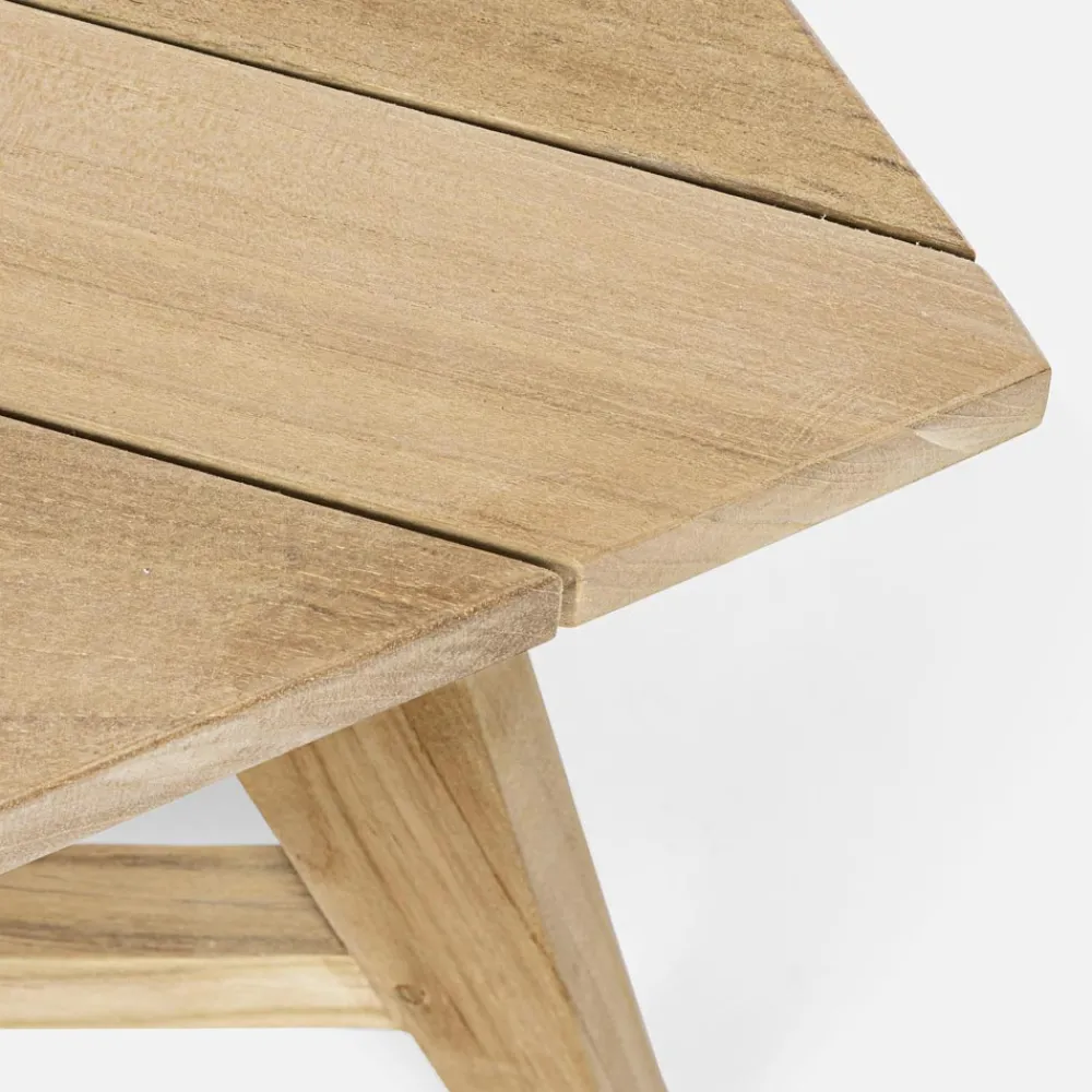 Viadurini in the Garden Garten Beistelltisch-Rechteckiger Couchtisch im Freien aus Teakholz, Homemotion - Stuart