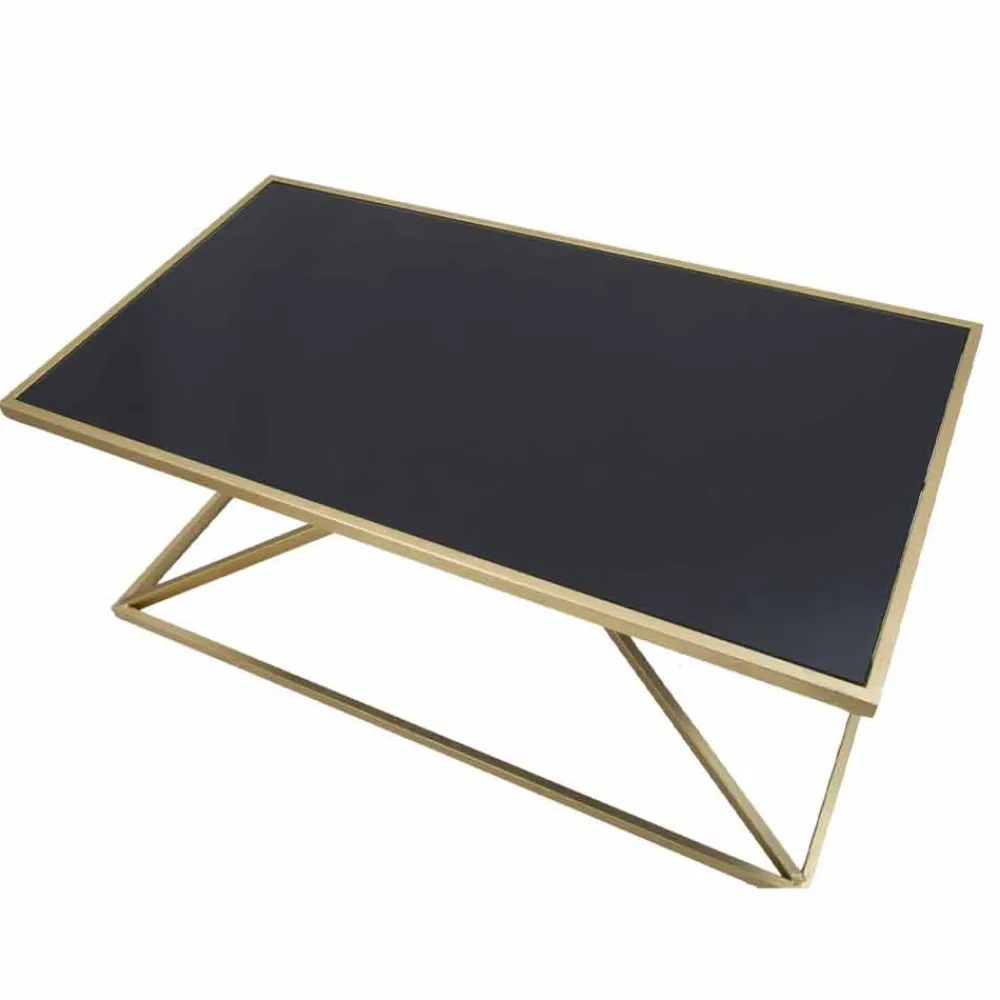 Viadurini Living Moderne Couchtische-Rechteckiger Couchtisch im modernen Design aus Eisen und Glas - Maggie