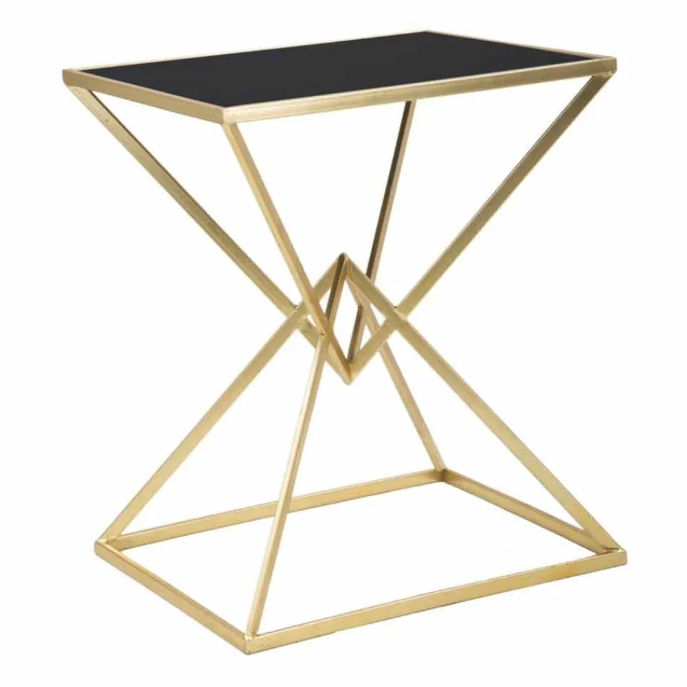 Viadurini Living Moderne Couchtische-Rechteckiger Design-Couchtisch aus Eisen und Glas - Rosie