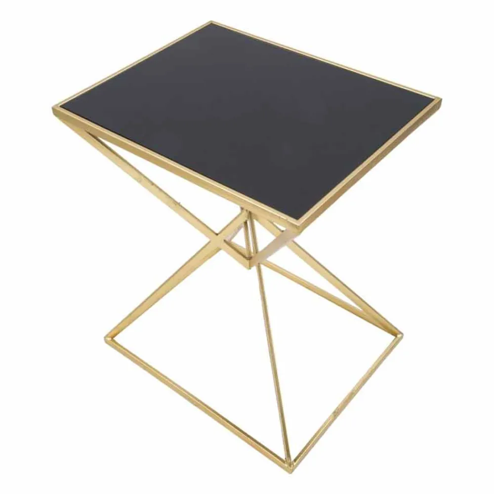 Viadurini Living Moderne Couchtische-Rechteckiger Design-Couchtisch aus Eisen und Glas - Rosie