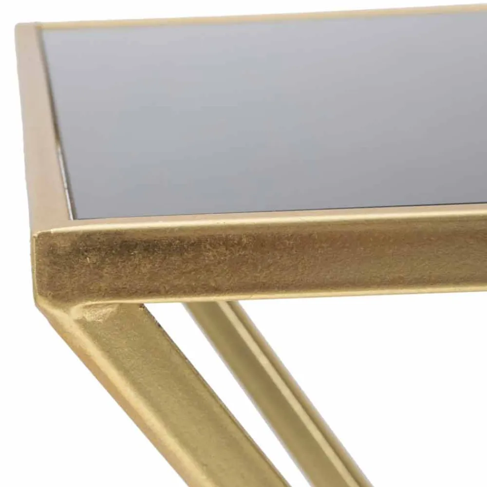 Viadurini Living Moderne Couchtische-Rechteckiger Design-Couchtisch aus Eisen und Glas - Rosie