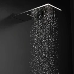 Viadurini Taps Duschköpfe-Rechteckiger Duschkopf aus Edelstahl Made in Italy - Net