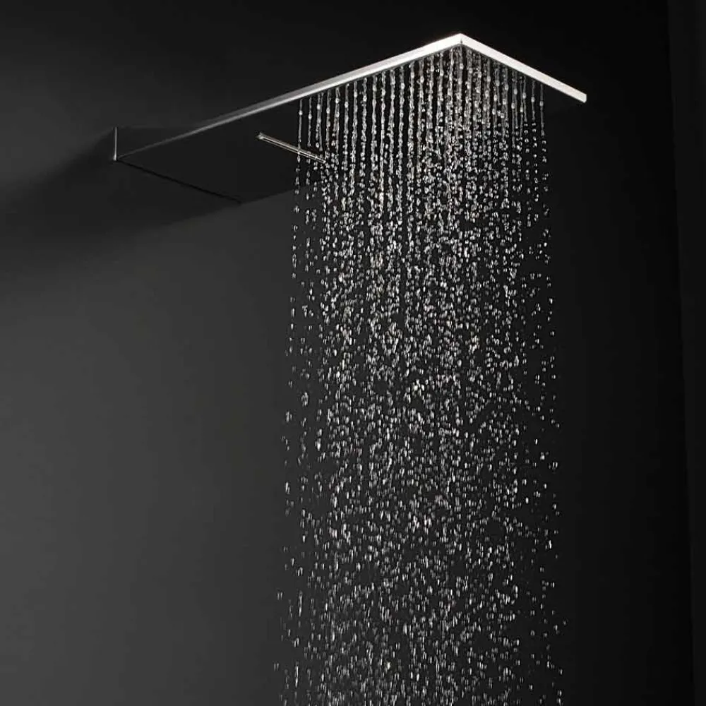 Viadurini Taps Duschköpfe-Rechteckiger Duschkopf aus Edelstahl Made in Italy - Net