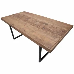 Viadurini Living Esstische-Rechteckiger Esstisch aus Akazienholz und Eisen - Hattie