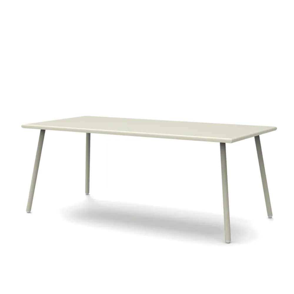 Viadurini in the Garden Gartentische Fest-Rechteckiger Esstisch für den Außenbereich aus verzinktem Stahl Made in Italy - Elvia