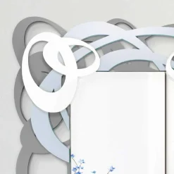 Viadurini Decor Wandspiegel-Rechteckiger farbiger hölzerner Wandspiegel des modernen Designs - Amalga