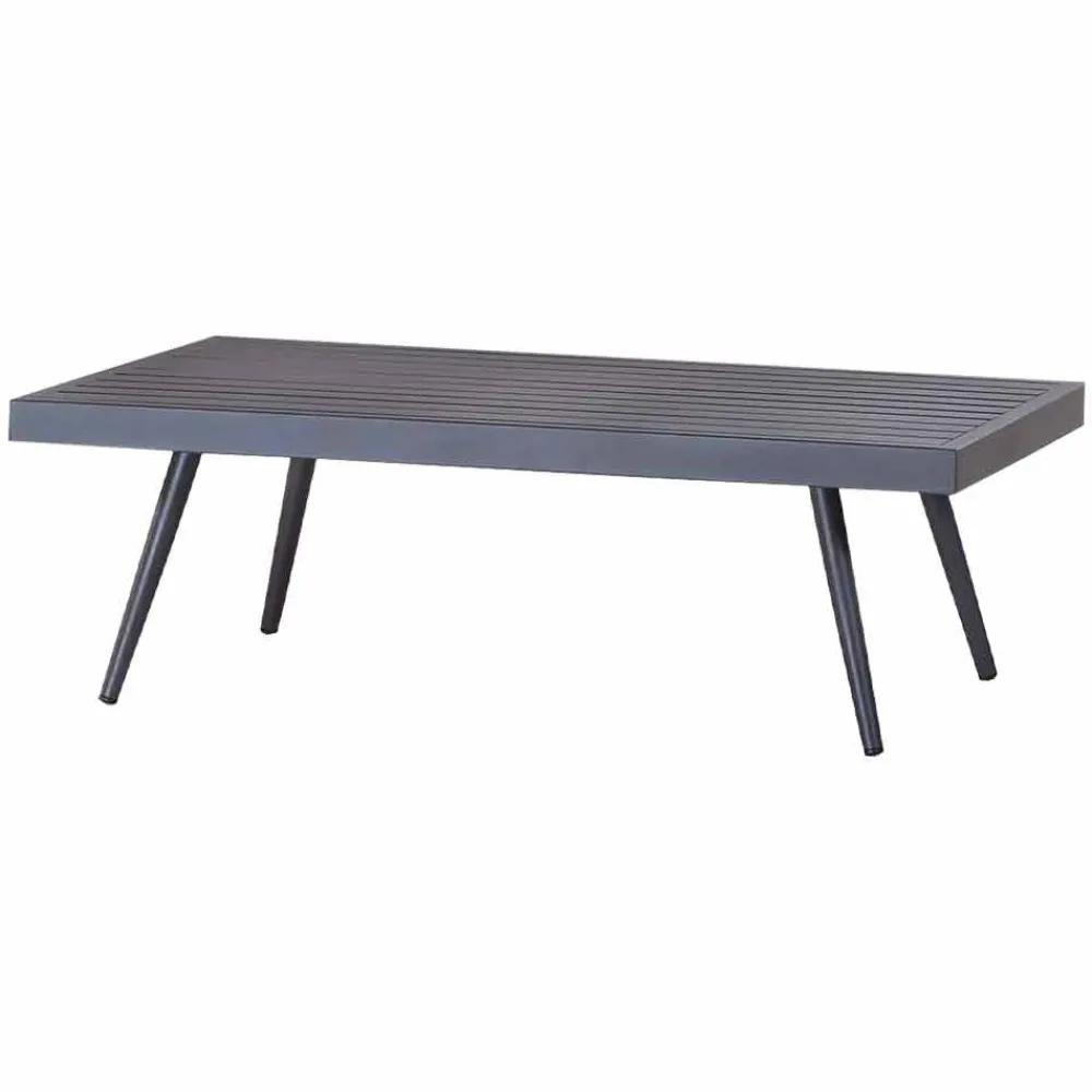 Viadurini in the Garden Garten Beistelltisch-Rechteckiger Garten-Couchtisch aus anthrazit lackiertem Aluminium - Rasti