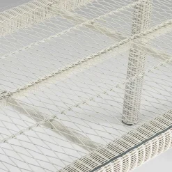 Viadurini in the Garden Gartentische Fest-Rechteckiger Gartentisch aus Polyrattan und Glas - Gigi